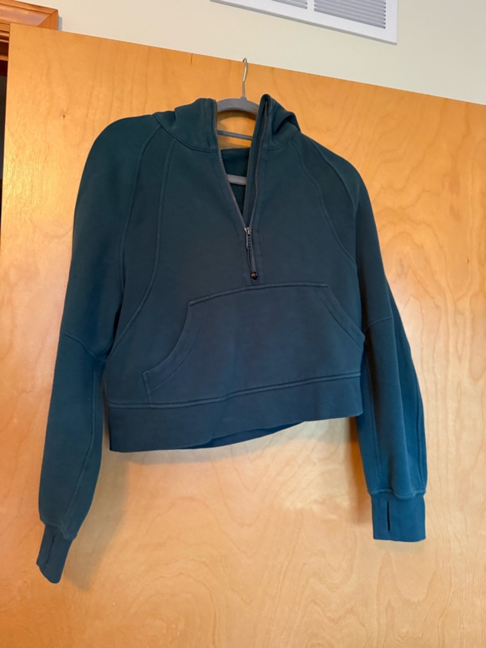 Lululemon Cropped Scuba Hoodie - Teal Green XS/S